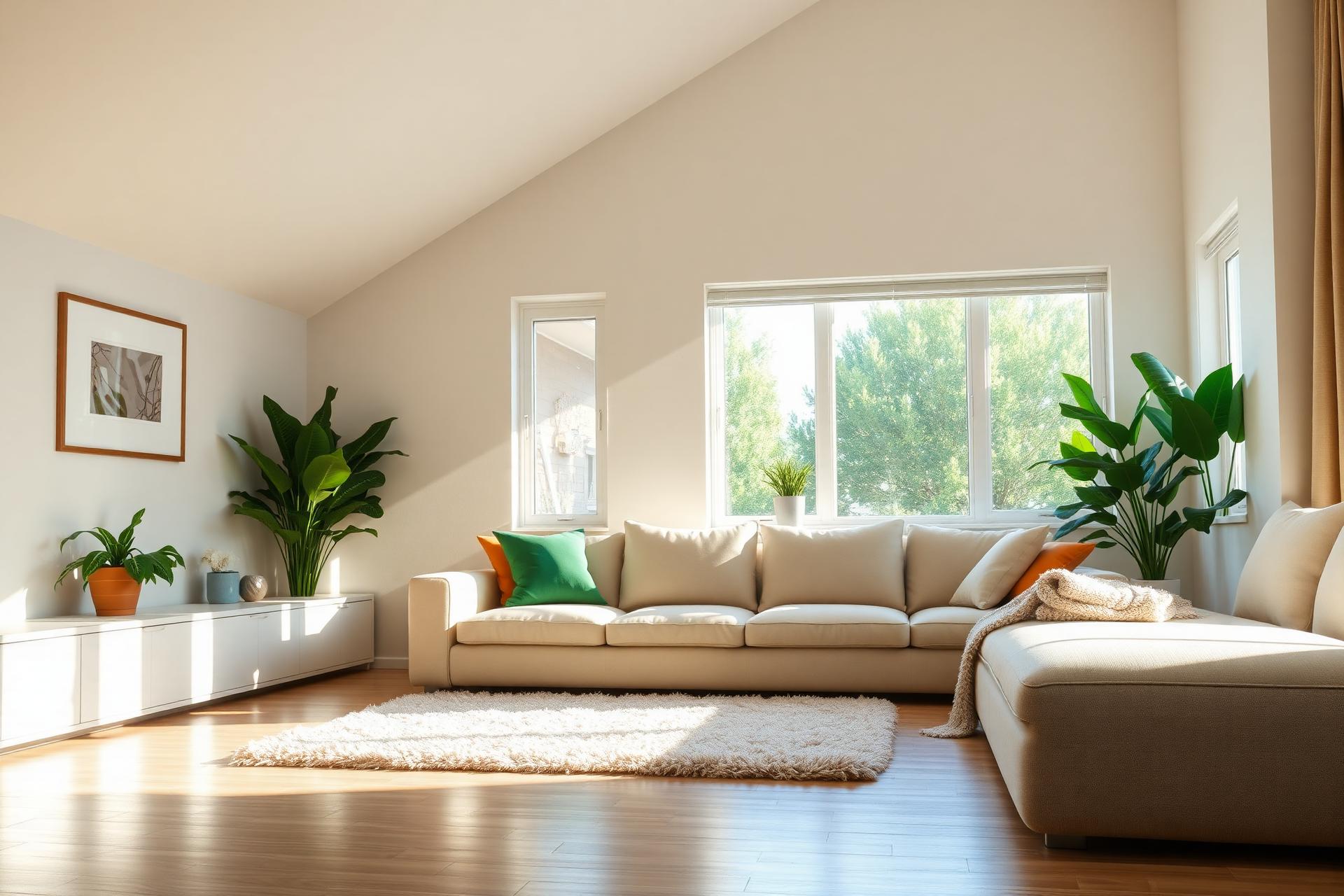 Freshly cleaned living room